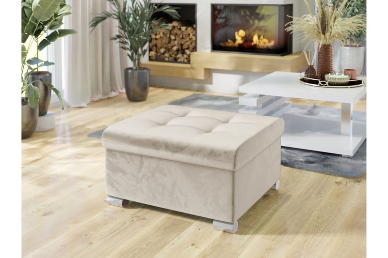 Dynir Fotpall 68 cm - Beige - Products - Möbler - Fåtölj & stolar - Pall & puff - Fotpallar