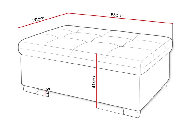 Dynir Fotpall 70 cm - Grå - Products - Möbler - Fåtölj & stolar - Pall & puff - Fotpallar