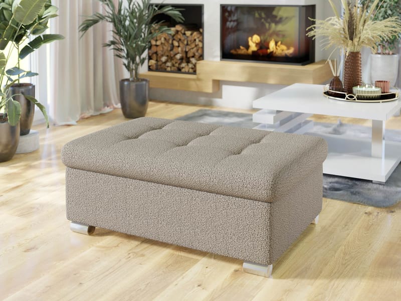 Dynir Fotpall 96 cm - Beige - Products - Möbler - Fåtölj & stolar - Pall & puff - Fotpallar