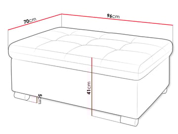 Dynir Fotpall 96 cm - Rosa - Products - Möbler - Fåtölj & stolar - Pall & puff - Fotpallar