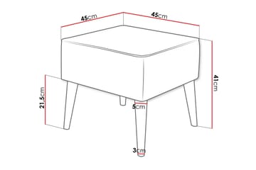 Gabi Fotpall 45 cm - Rosa - Products - Möbler - Fåtölj & stolar - Pall & puff - Fotpallar