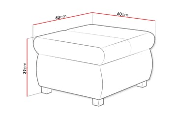 Gamal Fotpall 60 cm - Gul - Products - Möbler - Fåtölj & stolar - Pall & puff - Fotpallar