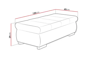 Gamal Fotpall 60 cm - Gul - Products - Möbler - Fåtölj & stolar - Pall & puff - Fotpallar