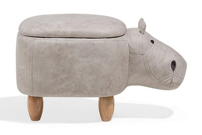 Hippo Sittpuff 32 cm - Grå - Products - Möbler - Fåtölj & stolar - Pall & puff - Sittpuff
