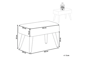 Pall Takoma Beige/ljust trä - Beige/ljust trä - Products - Möbler - Fåtölj & stolar - Pall & puff - Fotpallar