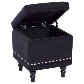 Puff Loretto - Svart - Products - Möbler - Fåtölj & stolar - Pall & puff - Sittpuff