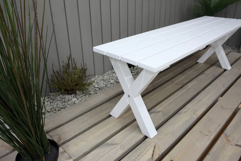 Scottsdale Sittbänk 140 cm Vit - KWA - Products - Möbler - Fåtölj & stolar - Sittbänk
