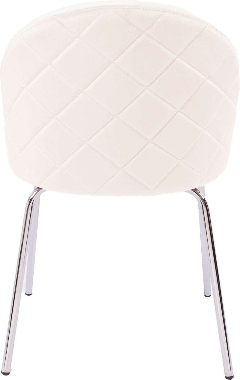 Stol beige sammet med kromade ben - Plaza - Beige - Products - Möbler - Fåtölj & stolar - Matstol & köksstol