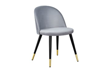 Valeri Matstol Sammet - Grå - Products - Möbler - Fåtölj & stolar - Matstol & köksstol