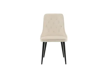 Velvet Deluxe Lyx Sammetstol - Svart/Beige - Products - Möbler - Fåtölj & stolar - Matstol & köksstol