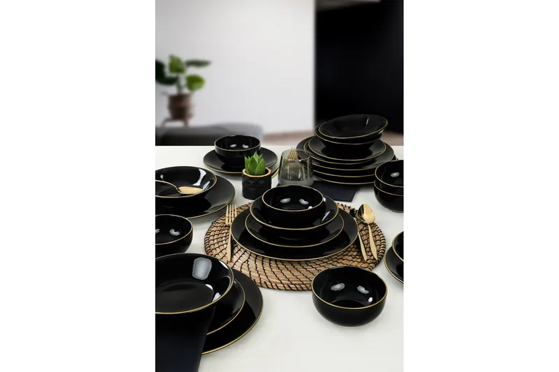 Maman Servis 26 cm, Svart/Guld