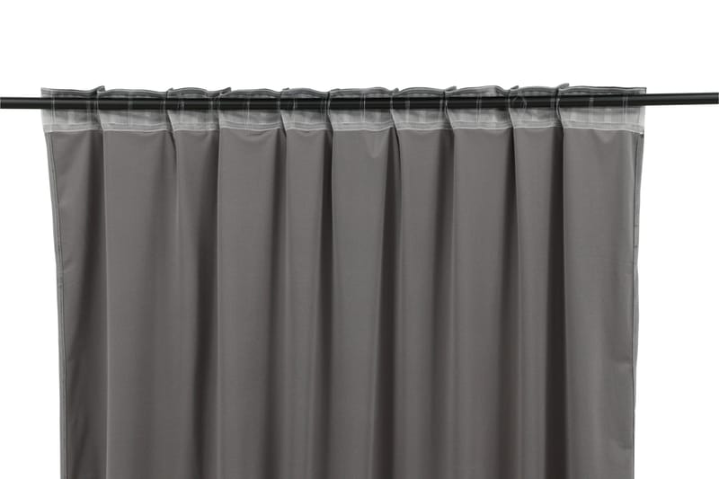 Mary Gardin 135x250 cm - Grå - Products - Textil & mattor - Gardiner - Gardinlängder - Kanallängd