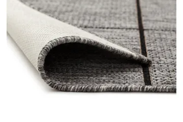 Madrid Square Flatvävd Matta 160x230 - Grå/Svart - Products - Textil & mattor - Matta - Flatvävd matta