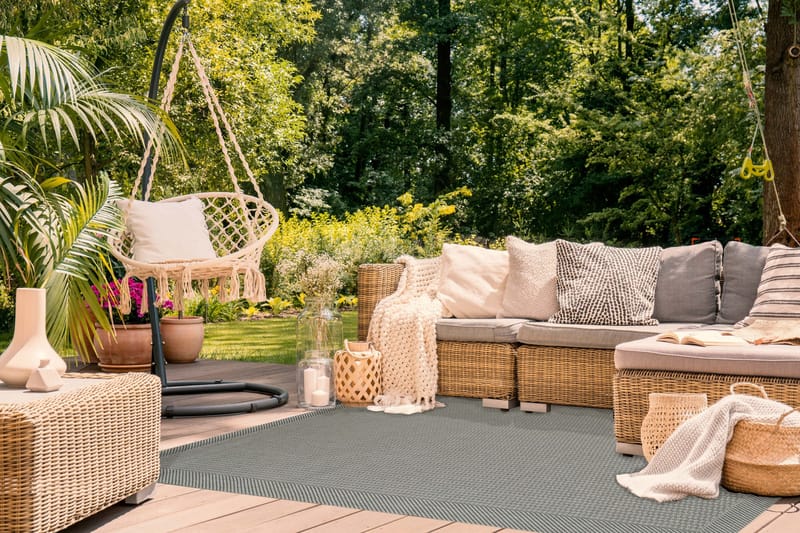 Miami Flatvävd Matta 133x190 cm - Grön - Products - Textil & mattor - Matta - Små mattor