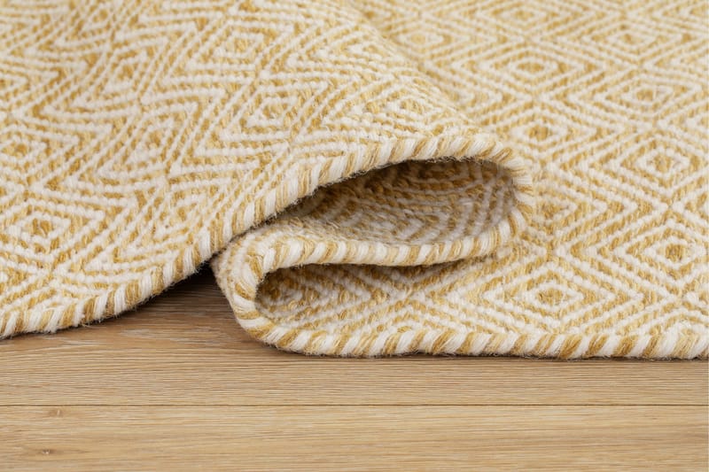 Gåsöga Ullmatta 160x230 cm Rektangulär - Gul - Products - Textil & mattor - Matta - Modern matta - Ullmatta
