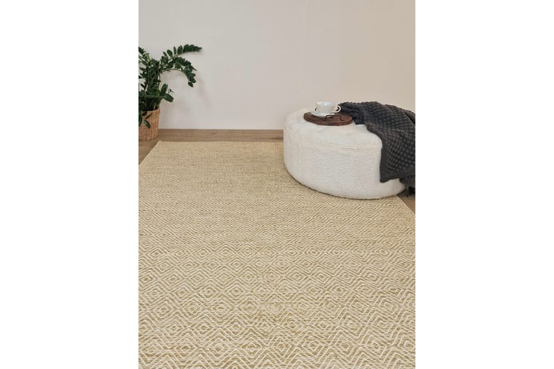 Gåsöga Ullmatta 200x300 cm Rektangulär - Gul - Products - Textil & mattor - Matta - Modern matta - Ullmatta