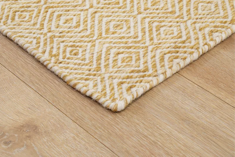 Gåsöga Ullmatta 200x300 cm Rektangulär - Gul - Products - Textil & mattor - Matta - Modern matta - Ullmatta