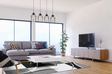 London Patch Friezematta 200x290 - Svart - Products - Textil & mattor - Matta - Modern matta - Wiltonmatta