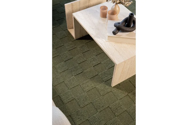 Sydney Ullmatta 200x200 cm - Grön - Products - Textil & mattor - Matta - Modern matta - Ullmatta