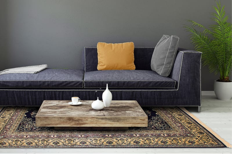 Casablanca Medallion Orientalisk Matta 130x190 - Marinblå - Products - Textil & mattor - Matta - Orientalisk matta - Persisk matta