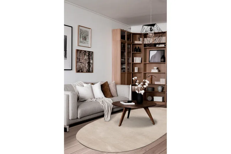 Tvättbar Matta Soft Shape - 200x290 cm, Melerad Linne - Products - Textil & mattor - Matta - Flatvävd matta
