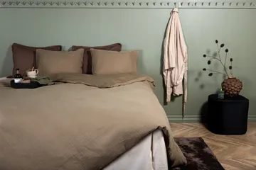 Mila Bäddset 2-Dels 220x240/50x60 cm - Brun - Products - Textil & mattor - Sängkläder - Bäddset & påslakanset - Påslakanset dubbelsäng