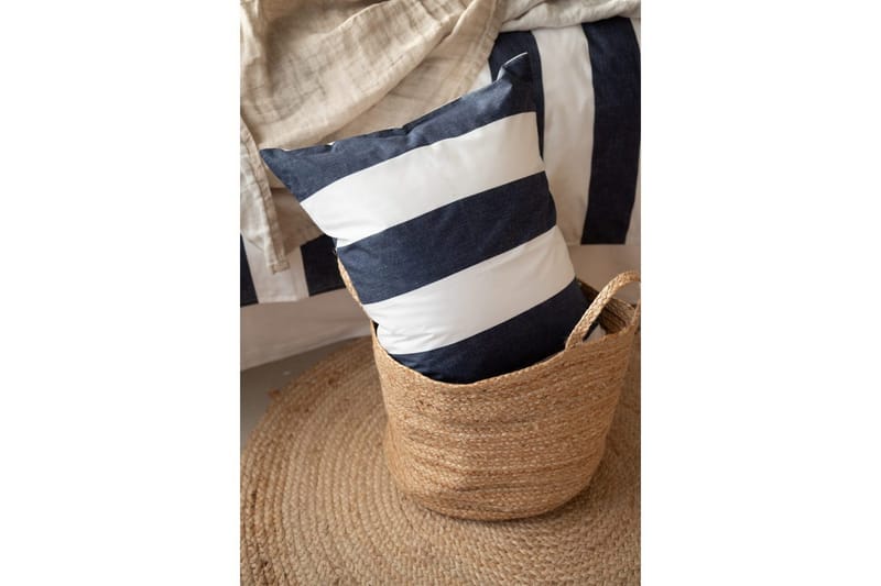 Påslakanset Enkelsäng 2-Dels Block stripe - Marinblå - Products - Textil & mattor - Sängkläder - Bäddset & påslakanset - Påslakanset dubbelsäng