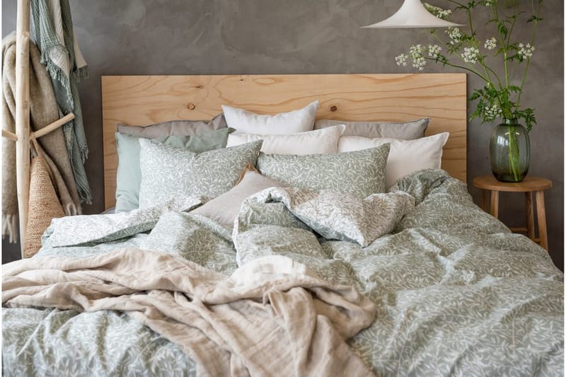 Påslakanset Enkelsäng 2-Dels Garden - Grön - Products - Textil & mattor - Sängkläder - Bäddset & påslakanset - Påslakanset dubbelsäng