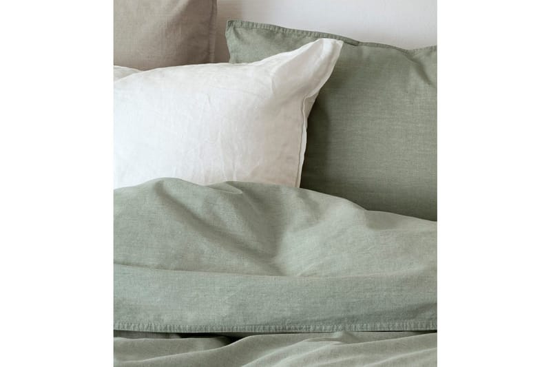 Påslakanset Enkelsäng 2-Dels Washed - Grön - Products - Textil & mattor - Sängkläder - Bäddset & påslakanset - Påslakanset dubbelsäng