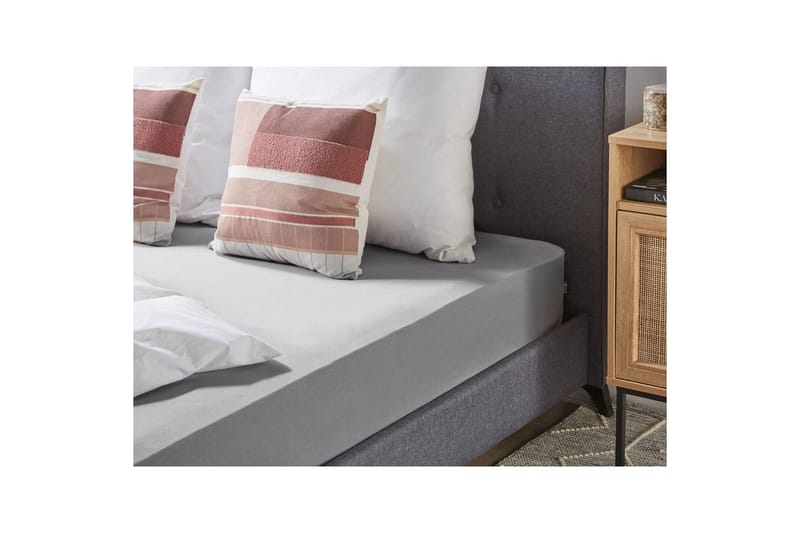 Dra-på-lakan Hofuf Grå, 90x200 cm - Grå, 90x200 cm - Products - Textil & mattor - Sängkläder - Lakan - Dra på lakan