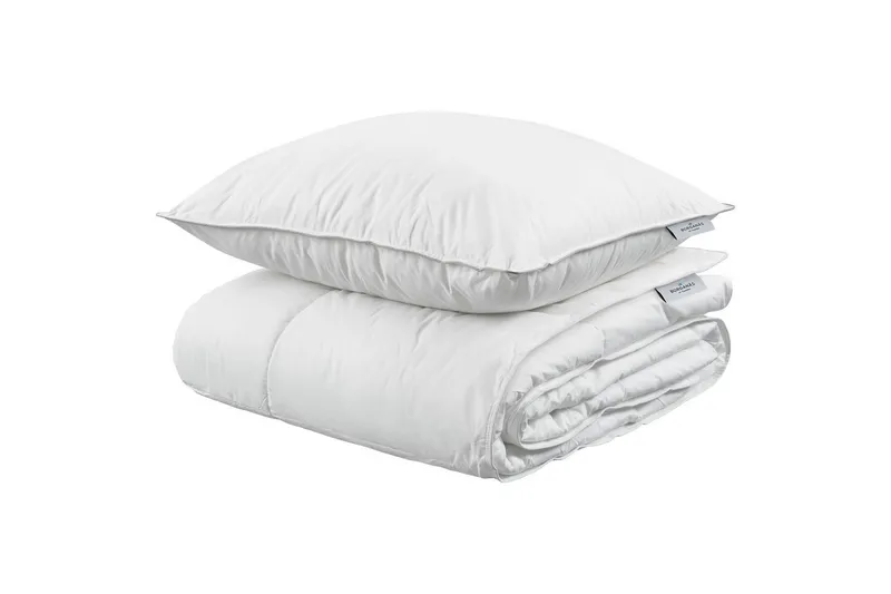 Täcke + Kudde 150 x 200 cm + 50 x 60 cm Vit