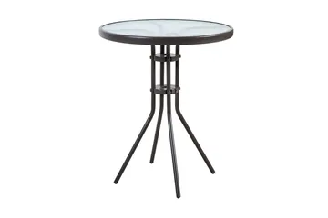 Dublin Runt Cafébord och Bistrobord Utomhus 60 cm Glas - Brun - Products - Utemöbler & utemiljö - Balkong & altan - Balkongmöbler - Balkongbord