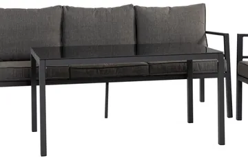 Ariany Soffgrupp - Svart / Gråa dynor - Products - Utemöbler & utemiljö - Loungemöbler - Loungeset & loungegrupp