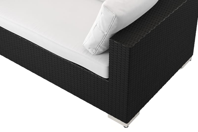 Bahamas L-formad utesoffa höger, 6-sits med bord och hylla - Svart - Products - Utemöbler & utemiljö - Loungemöbler - Loungeset & loungegrupp