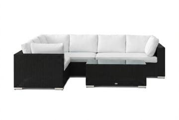 Bahamas L-formad utesoffa höger, 6-sits med bord - Svart - Products - Utemöbler & utemiljö - Loungemöbler - Loungeset & loungegrupp