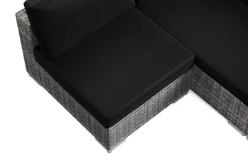 Bahamas U-formad utomhus loungegrupp med öppet avslut, 8-sits med bord - Grå - Products - Utemöbler & utemiljö - Loungemöbler - Loungeset & loungegrupp