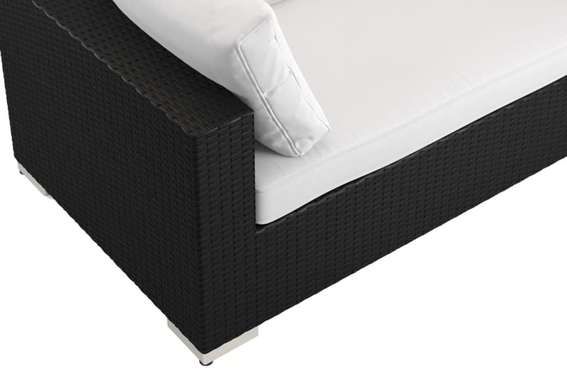 Bahamas U-formad utomhus loungegrupp med stängt avslut, 9-sits med bord - Svart - Products - Utemöbler & utemiljö - Loungemöbler - Loungeset & loungegrupp