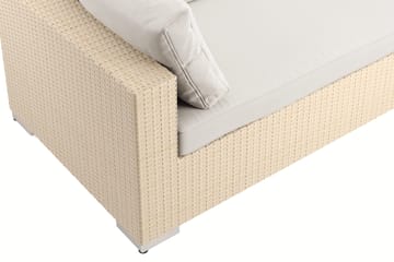 Bahamas utesoffa 6-sits vändbar schäslong med avslut och bord med hylla - Beige - Products - Utemöbler & utemiljö - Loungemöbler - Loungeset & loungegrupp