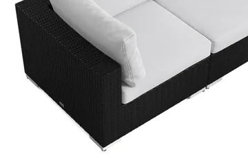 Bahamas utomhus hörnsoffa 6-sits vändbar med fåtölj och bord med hylla - Svart - Products - Utemöbler & utemiljö - Loungemöbler - Loungeset & loungegrupp