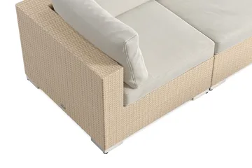 Bahamas utomhus hörnsoffa 7-sits vändbar och bord med hylla - Beige - Products - Utemöbler & utemiljö - Loungemöbler - Loungeset & loungegrupp