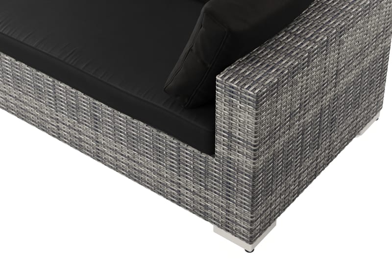 Bahamas utomhus L-soffa höger 7-sits med fåtölj och bord med hylla - Grå - Products - Utemöbler & utemiljö - Loungemöbler - Loungeset & loungegrupp
