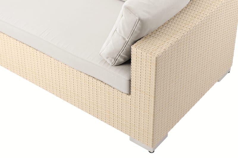 Bahamas utomhus L-soffa höger 8-sits med fåtölj och bord med hylla - Beige - Products - Utemöbler & utemiljö - Loungemöbler - Loungeset & loungegrupp
