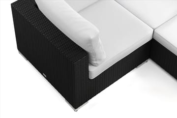 Bahamas utomhus U-soffa 8-sits vändbar divan med öppet avslut och bord - Svart - Products - Utemöbler & utemiljö - Loungemöbler - Loungeset & loungegrupp