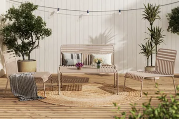 Jarva Liten 4-sits Soffgrupp Utomhus i metall - Beige - Products - Utemöbler & utemiljö - Loungemöbler - Loungeset & loungegrupp