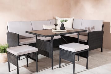 Knock Hörnsoffa Utomhus - Svart - Products - Utemöbler & utemiljö - Loungemöbler - Loungeset & loungegrupp