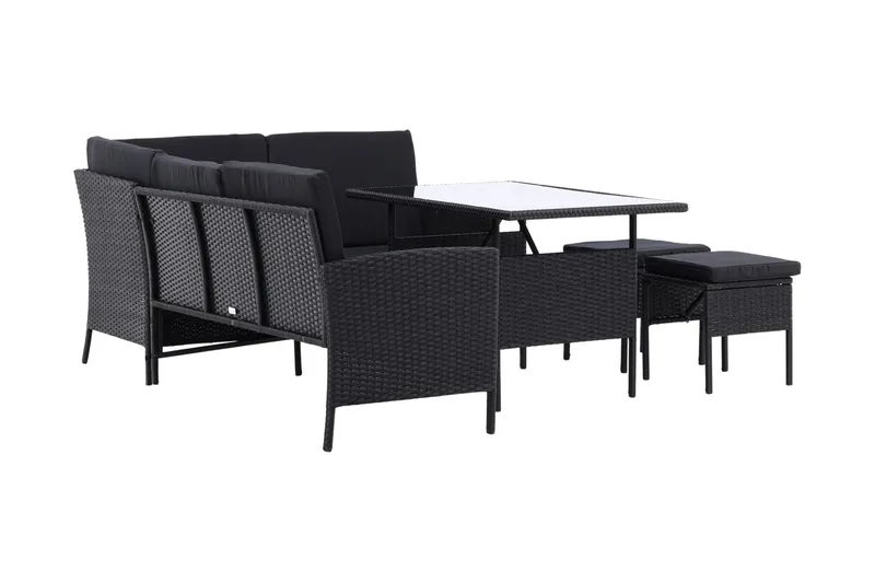 Knock Hörnsoffa Utomhus - Svart - Products - Utemöbler & utemiljö - Loungemöbler - Loungeset & loungegrupp