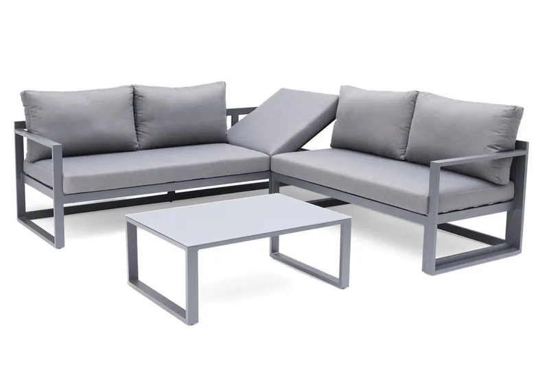 Loungegrupp Utomhus Hillerstorp Lundamo Grå - Grå - Products - Utemöbler & utemiljö - Loungemöbler - Loungeset & loungegrupp