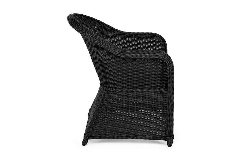 Marcus Light Utefåtölj med Dyna – Loungefåtölj i Konstrotting för Utemöbler - Svart - Products - Utemöbler & utemiljö - Loungemöbler - Loungestol utomhus