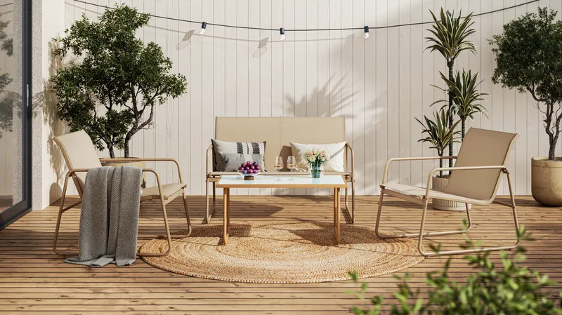 Pelanda Loungegrupp Utomhus - Beige - Products - Utemöbler & utemiljö - Loungemöbler - Loungeset & loungegrupp