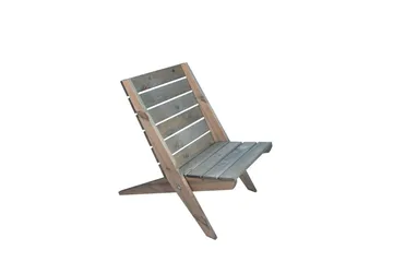 Utestol EcoFurn Granny Furu Oljad Grå - Grå - Products - Utemöbler & utemiljö - Loungemöbler - Loungestol utomhus